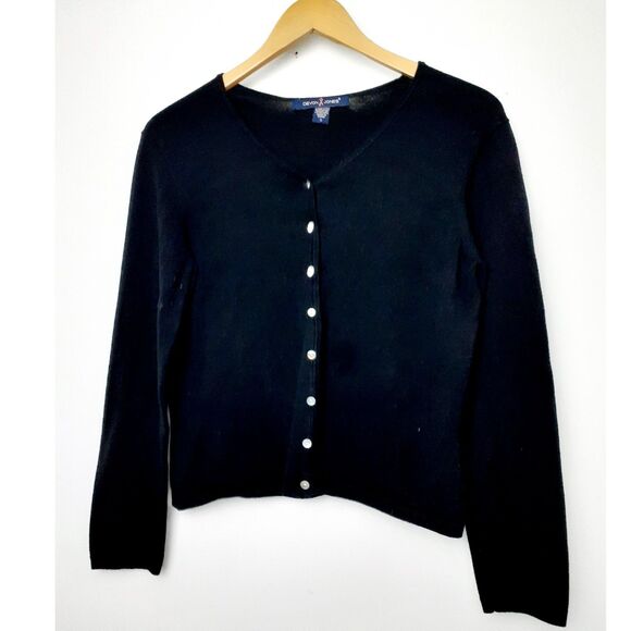 Devon & Jones Stretch Cotton Blend Knit Ribbed VNeck Button Cardigan Lot of 3 S - Picture 3 of 12